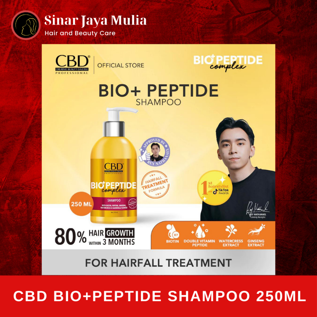 CBD Bio+Peptide Shampoo & Conditioner 250ml - Sampo/Kondisioner/Rambut Rontok