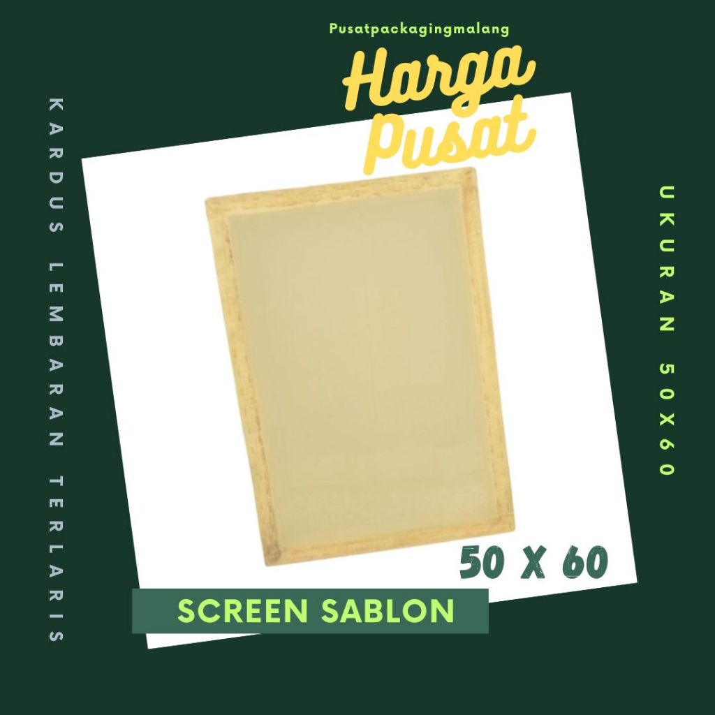 Screen Sablon Kuning 40x60 / 50x60 / 40x50 / 30x40 / 35x45 / 35x50 / 25x35 / 20x30 / 15x20 T48, T54,