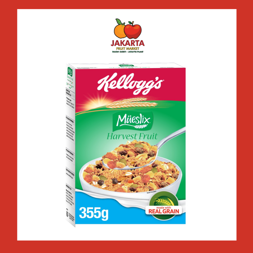 

KELLOGG'S MUESLIX HARVEST FRUIT CEREAL / BREAKFAST / SEREAL SARAPAN 350 GR