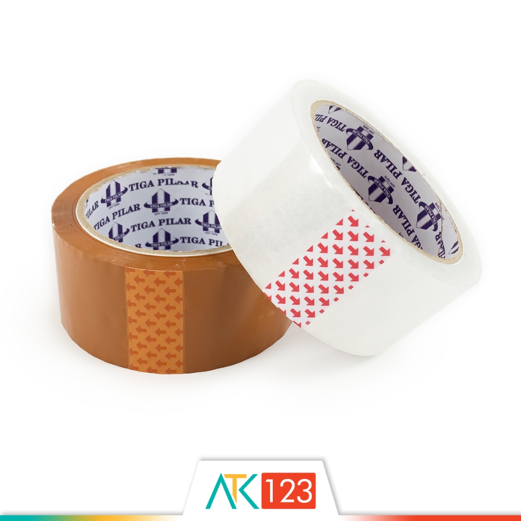 

Lakban / Selotip / Isolasi Transparan / Bening / Coklat / Adhesive / Packing OPP Tape 45 mm