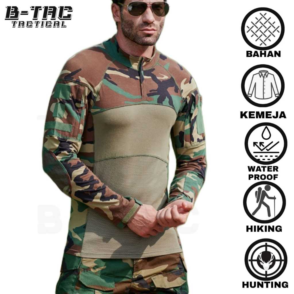 [B.SET BDU] Baju Set Olahraga Pria lengan Panjang Baju Bdu Pria Motif Loreng