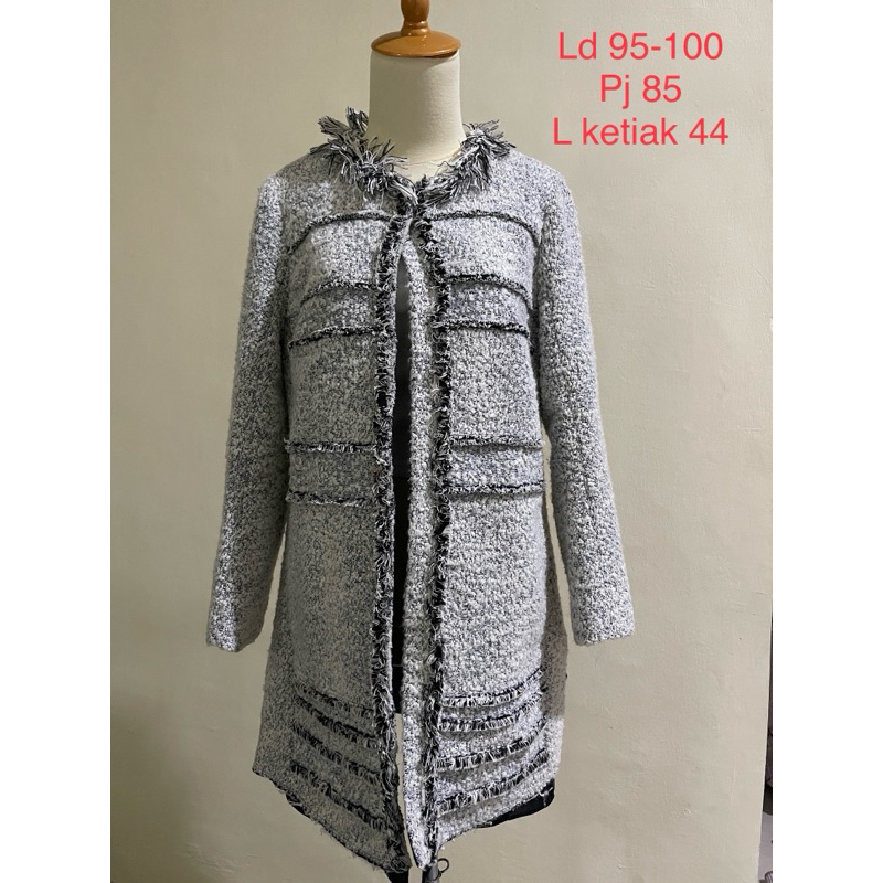 it michaa winter long coat tweed branded kancing kait