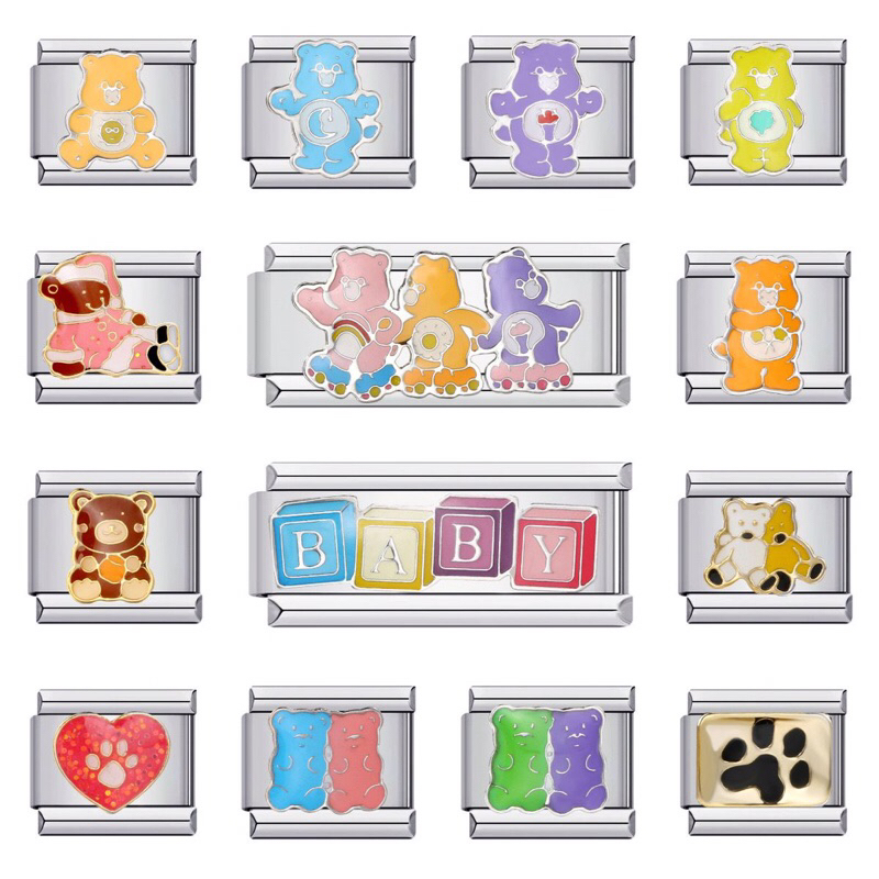 READY Italian charm bracelet we bare bears-jual per 1 charm