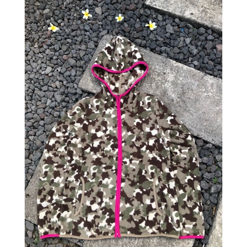 ZIP HOODIE FLEECE UNIQLO CAMO