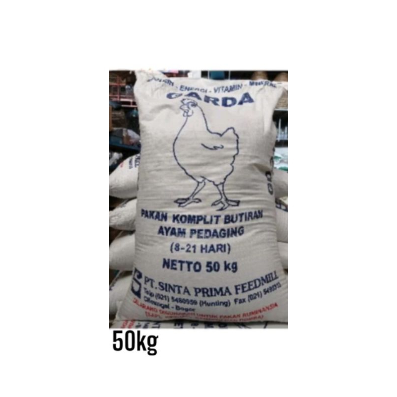 Pakan Ayam Garda GD-21 50kg Sinta Pakan Komplit Butiran Ayam Pedaging