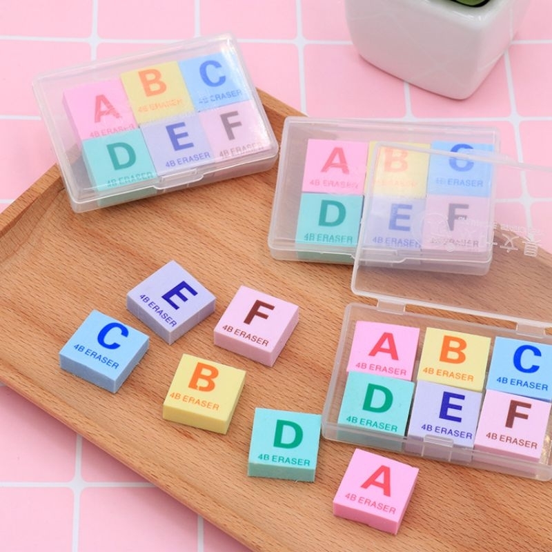 

Penghapus kotak Penghapus pensil BENTUK HURUF ALPHABET (ISI 6) hapusan lucu edukasi anak belajar