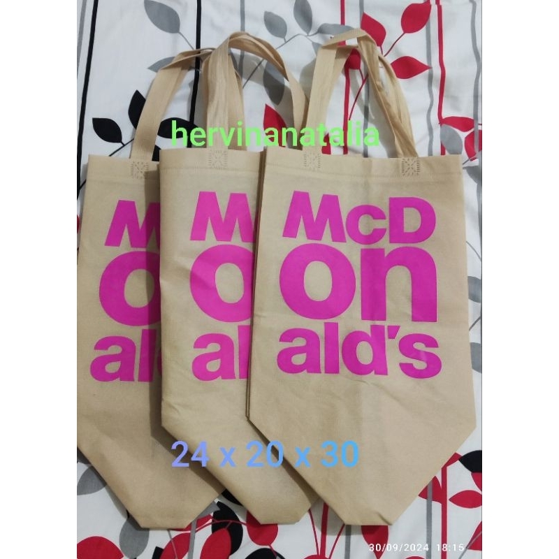 Tas Belanja / Tote Bag / Goodie Bag Mcd, Erafone, Doner Kebab