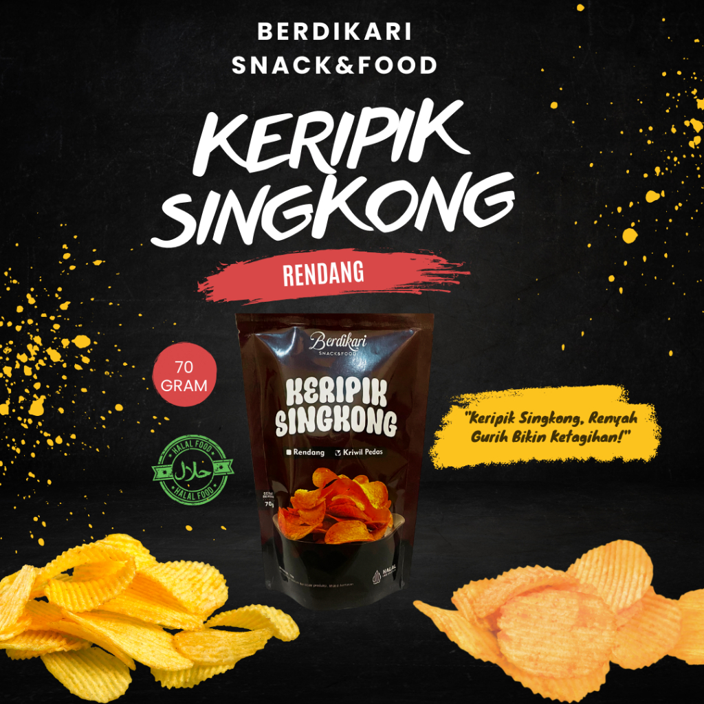 

keripik singkong berdikari 70g Rasa Rendang