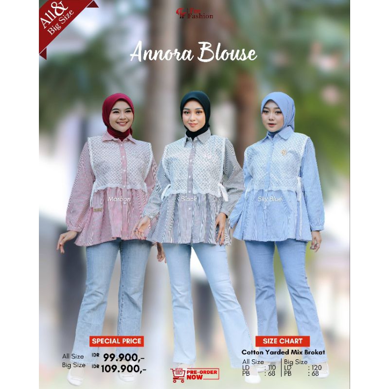 FEE FASHION ANNORA BLOUSE | BLOUSE KEKINIAN | ATASAN WANITA