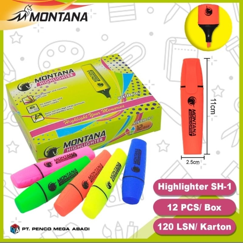 

1pcs Montana Highligter Neon Colour // penanda catatan // stabilo