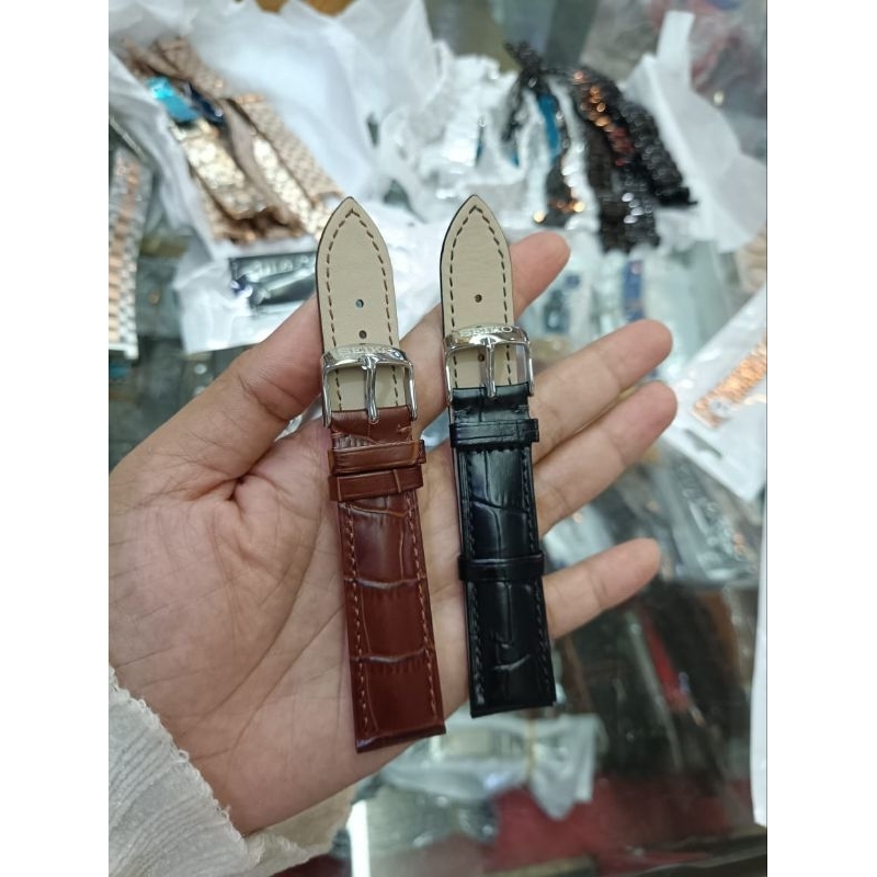 STRAP TALI JAM SEIKO 18MM 20MM 22MM LEATHER KULIT FREE PEN