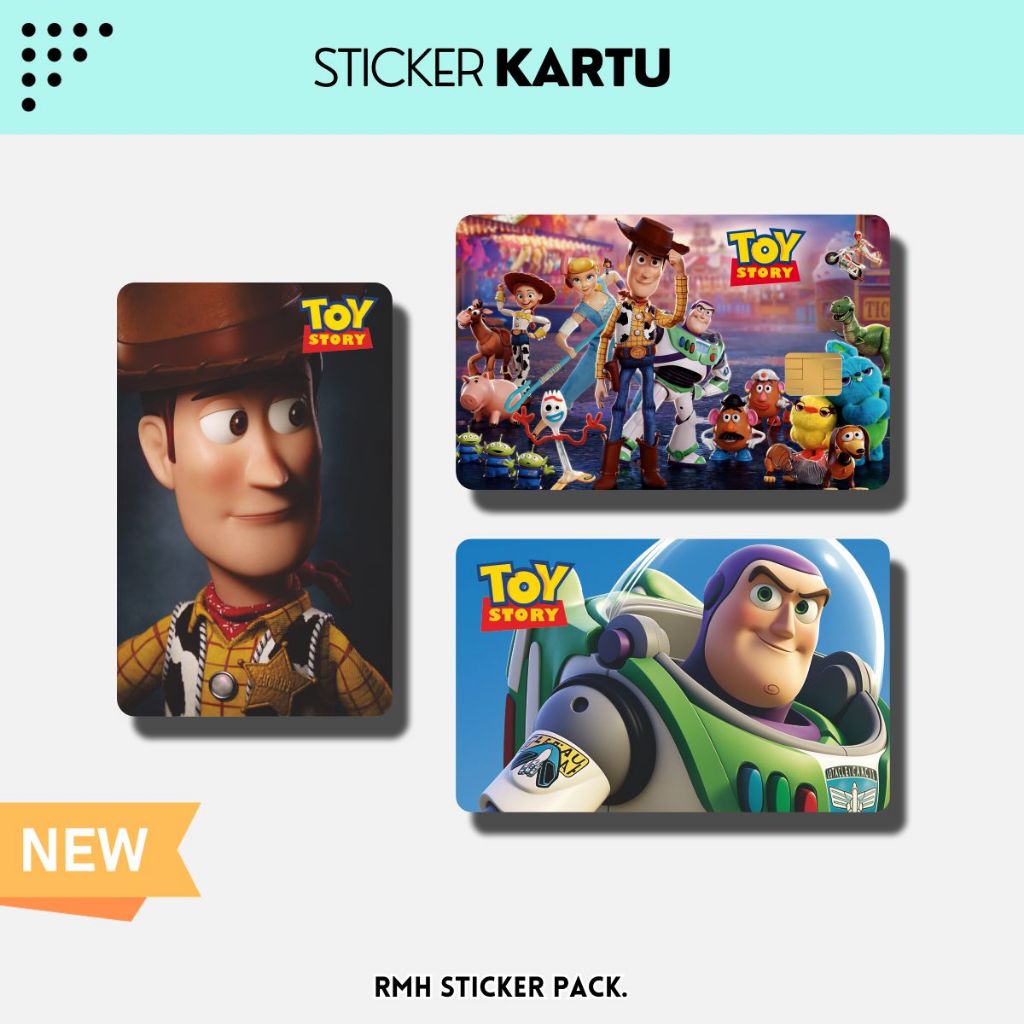 

Sticker Kartu ATM | Flazz | Emoney / Skin Card / Garskin Kartu || Tema Toy Story