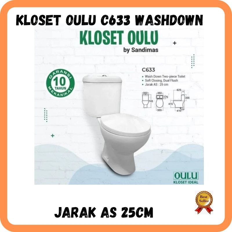 kloset duduk Oulu c633/closet oulu c633 Set toilet