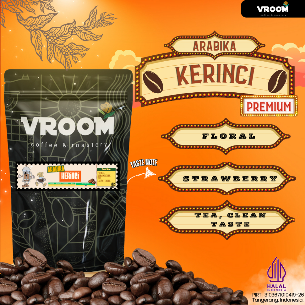 

Roast Bean /Biji Kopi Premium Arabika Kerinci Natural 100 gram