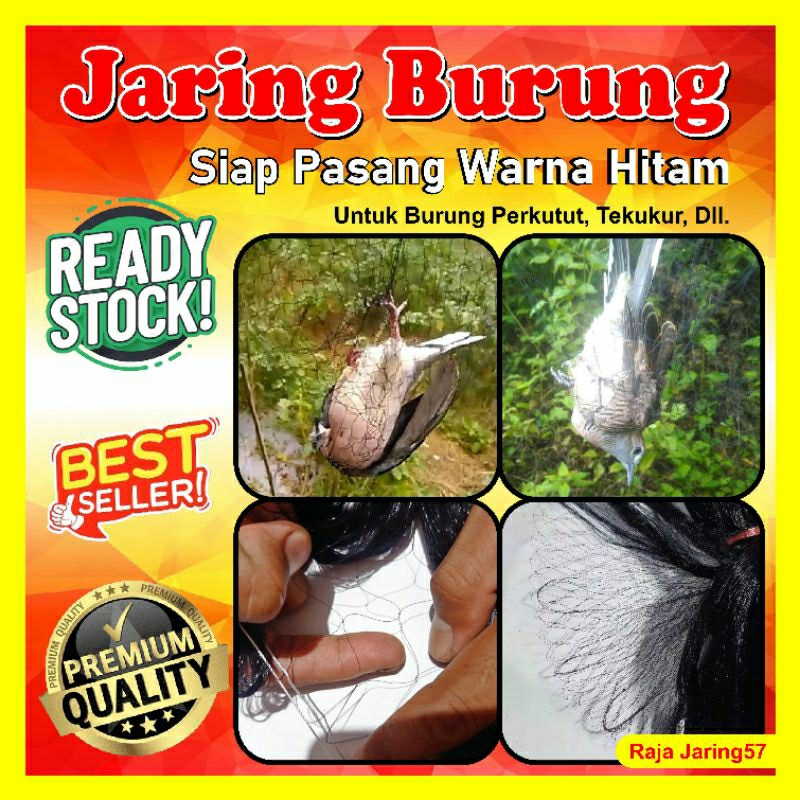 jaring burung/jaring burung perkutut/jaring burung tekukur/jaring burung siap pasang warna hitam har