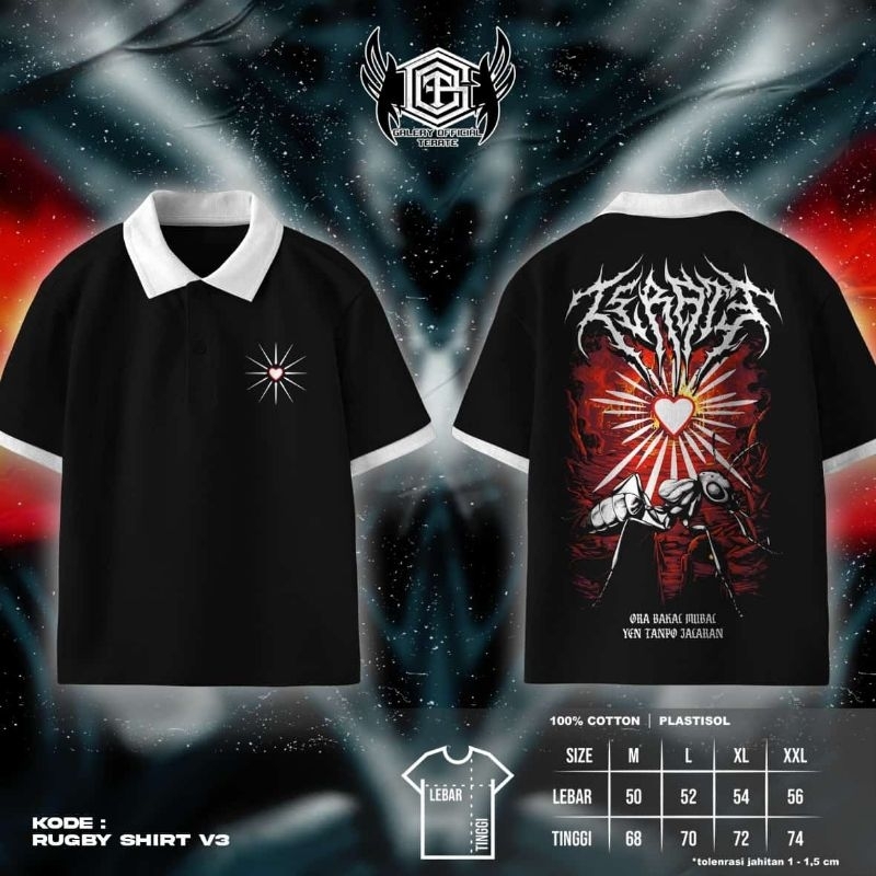 KAOS KERAH PSHT TERATE // POLLO SHIRT RUGBY V3 // KAOS POLLO PSHT TERATE KEKINIAN // KAOS PSHT TERLA