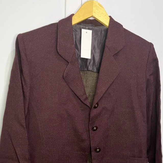 Blazer Outer Wanita Merah Bata Kecoklatan