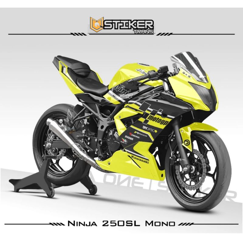 STRIPING SEMIFULL NINJA 250 SL MONO MOTIF 25 / STICKER NINJA 250 SL MONO / STICKER / 250 / RR / MONO
