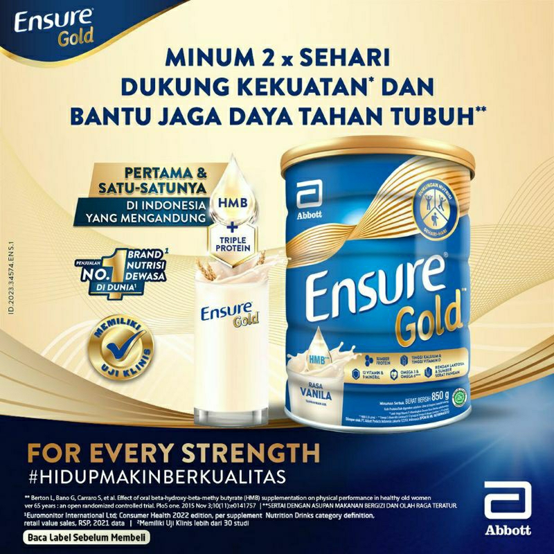 

ENSURE GOLD 800GR FREE BUBLEWRAP