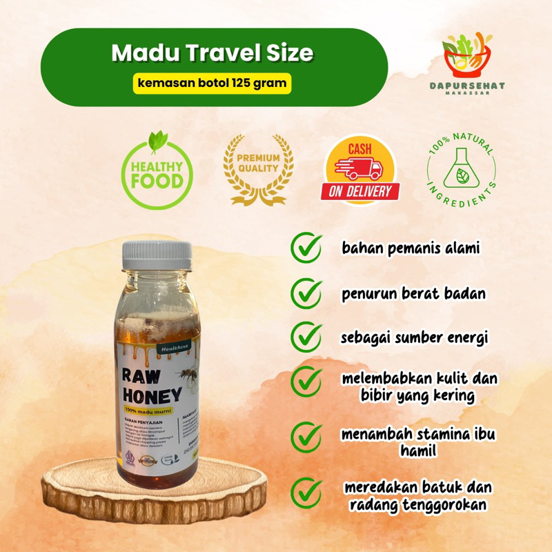 

(Madu travel) Madu Asli multiflora kemasan kecil 125 gr | Madu Murni healthina Herbal Premium Original meningkatkan imunitas diet dan detoks tubuh madu best honey madu hutan nutrifarm madu tava