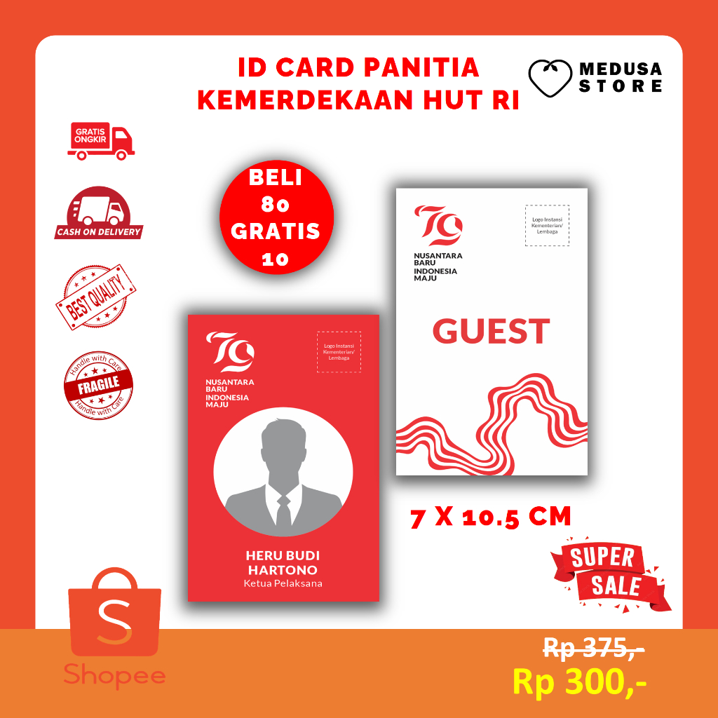 Id Card Panitia 17 Agustus Staf, Crew, Guest.