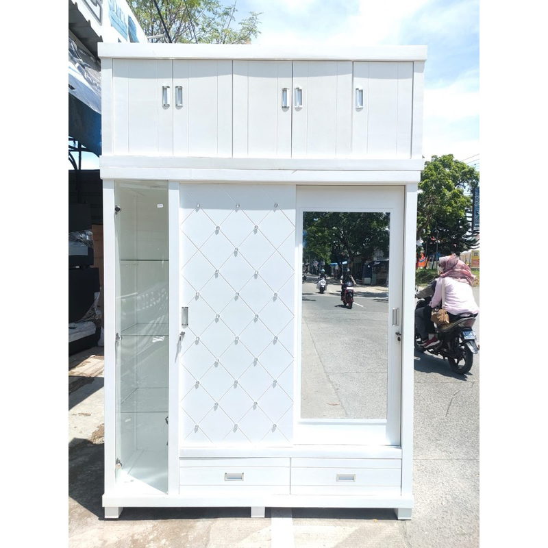 lemari jumbo sliding + tempat tas / Lemari Jumbo Sliding