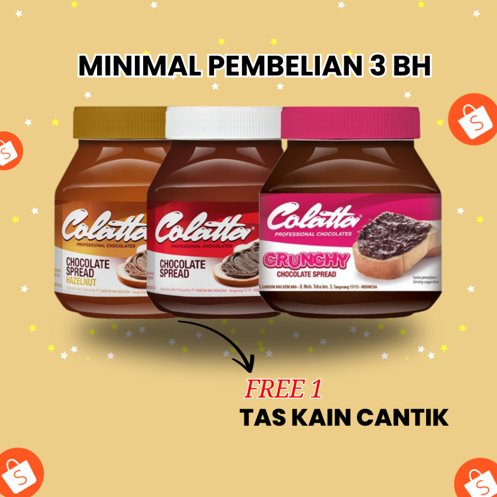 

Bonus Minimal Pembelian 3 btl Collata Coklat Spread Variant Rasa apa saja