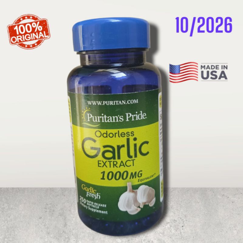 

Puritan Pride Odorless Garlic Extract Oil 1000 mg 250 Softgels