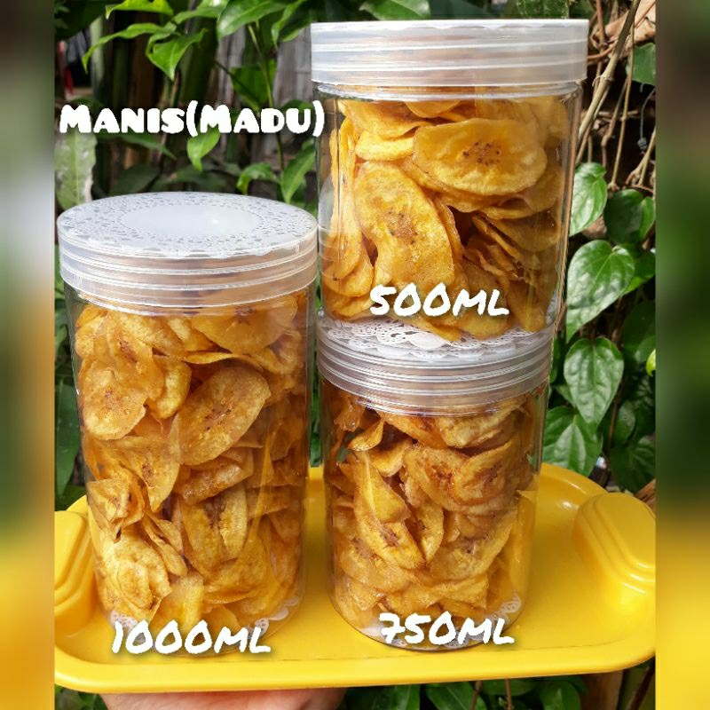 

kripik pisang manis madu enak kriuk 750ml