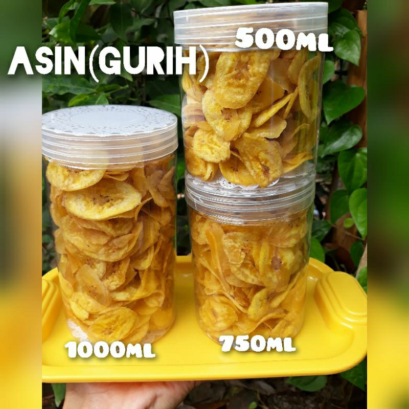 

kripik pisang asin gurih enak renyah kriuk 1000ml