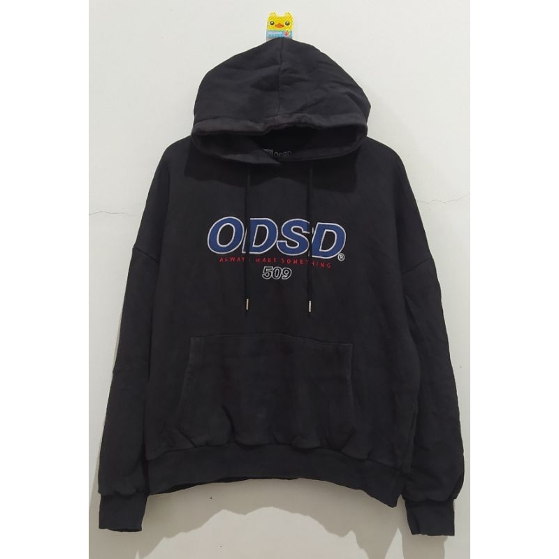 Hoodie ODSD Hitam Size M Oversize 100%ORI bahan kualitas terbaik tebel