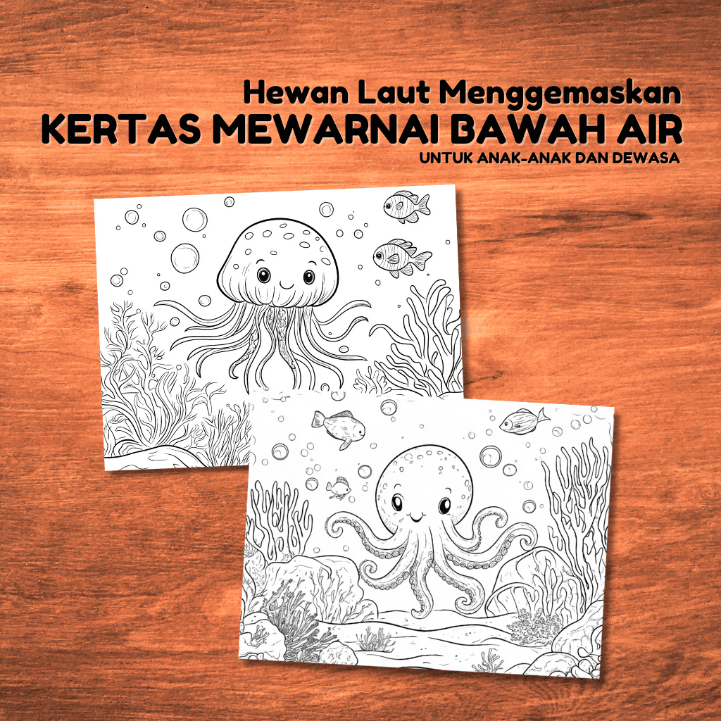 

Kertas Mewarnai Kertas Mewarnai Anak dan Dewasa Buku Mewarnai Coloring Book Mewarnai Hewan Laut Lucu