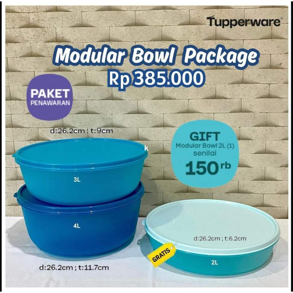 Jumbo Modular Bowl 3pcs. Bowl besar
