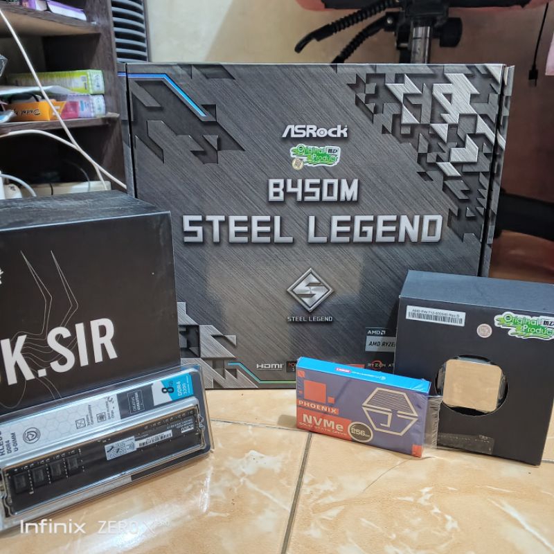 Motherboard B450M Steel legend