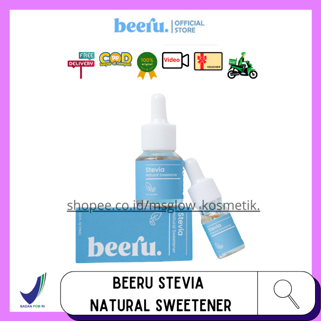 

Beeru Stevia Naturale Sweetener - Pemanis Alami Pengganti Gula 0 Kalori - 5ml & 15ml