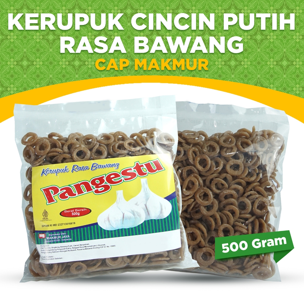 

KERUPUK MENTAH CAP MAKMUR KERUPUK CINCIN PUTIH PANGESTU RENYAH GURIH TANPA DIJEMUR