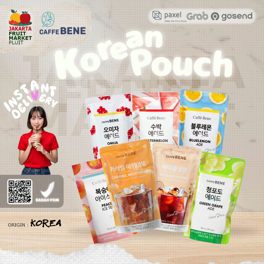 

CAFFEBENE Korean pouch coffee tea minuman kopi teh