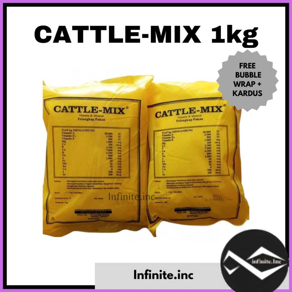 Premix Cattle Mix 1 KG - PREMIX penggemuk Sapi Kambing Hewan Ternak premix cattle mix sanbe