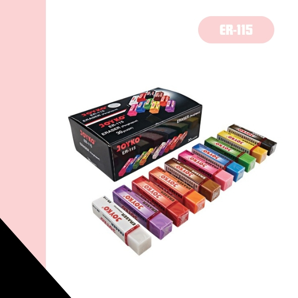 

(PAK)Penghapus Joyko ER-115 30pcs / Eraser Joyko ER-115 Warna