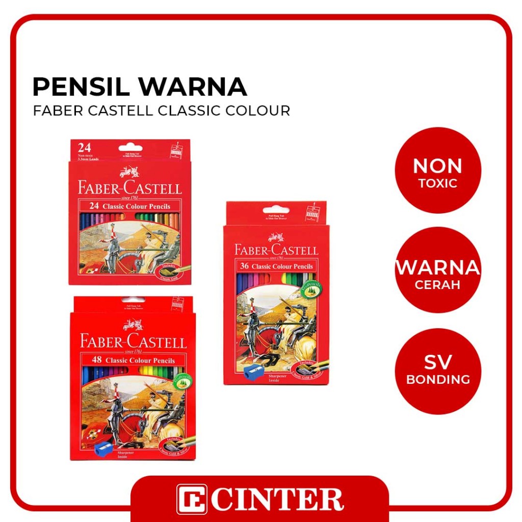 

FABER CASTELL - PENSIL WARNA / PEWARNA / CLASSIC COLOUR