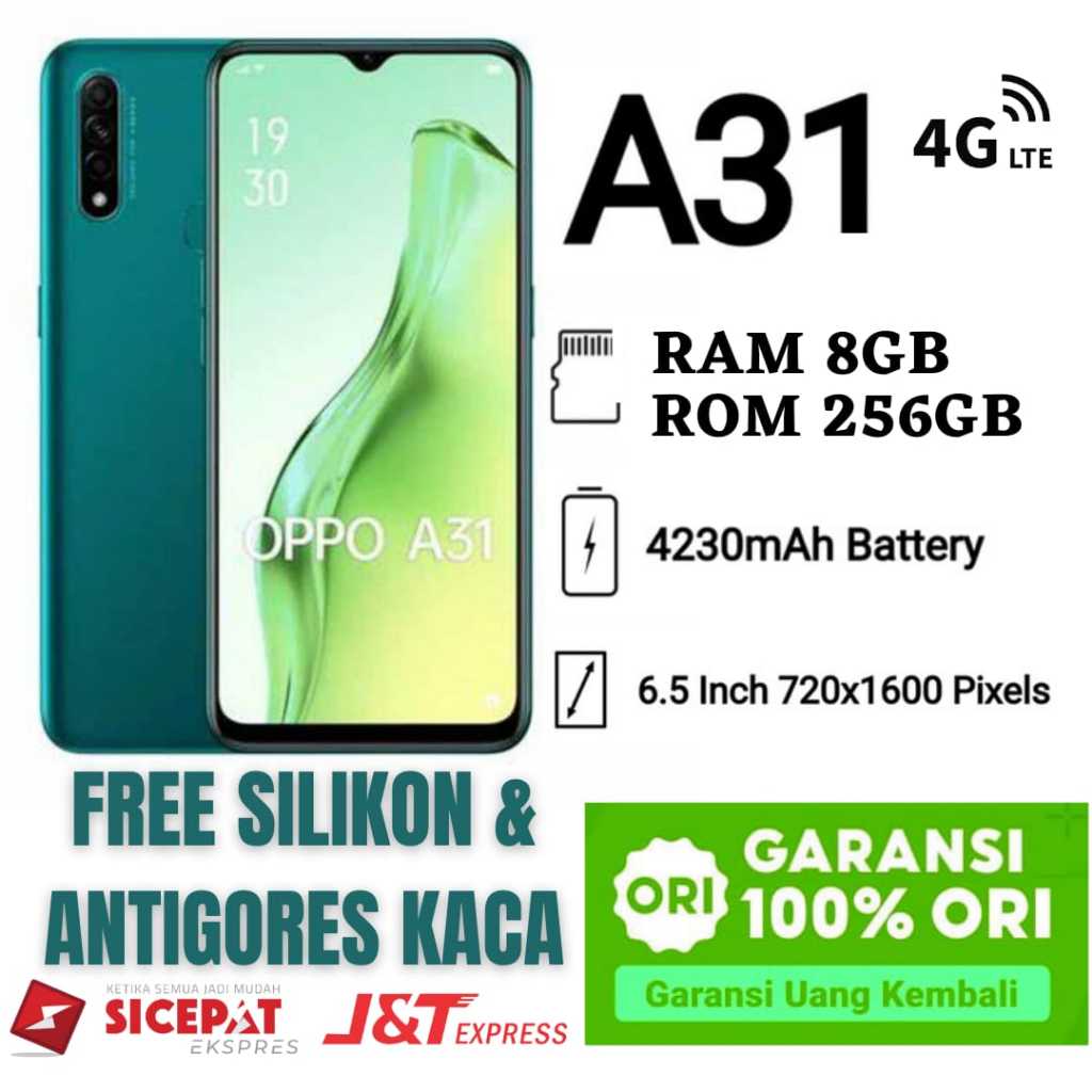 Hp OPPO A31 RAM 8+256GB 4G LTE Garansi 1 Tahun Grosir