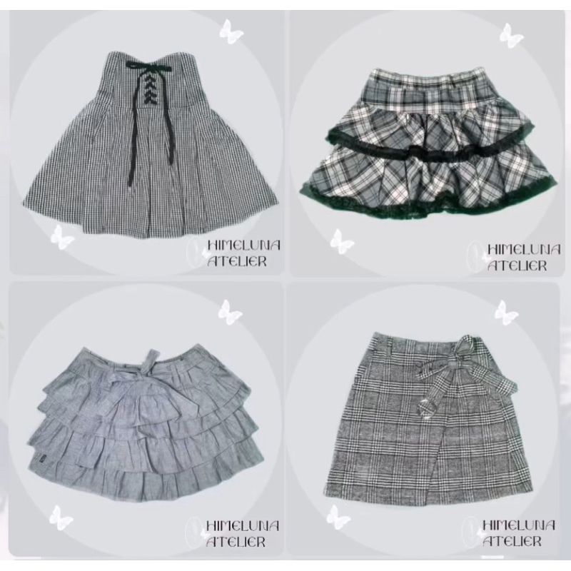 Rok Coquette Grunge Emo Kawaii Liz Lisa Axes Femme Skirt