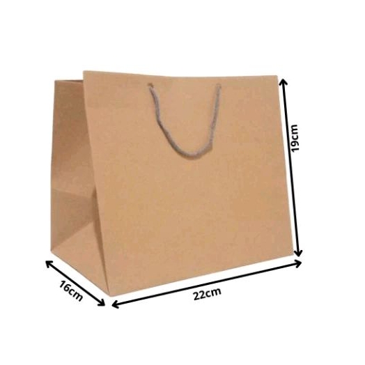 

R7 Paperbag Kraft/Tas souvenir/tas toko (P22, L16, T19)
