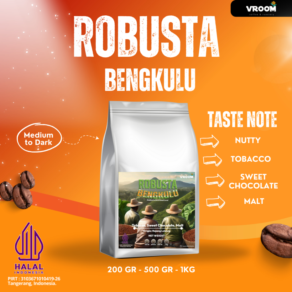 

Biji Kopi Bubuk Robusta Bengkulu Roasted Beans