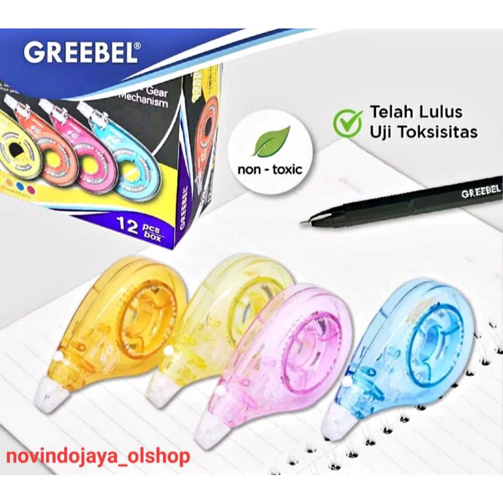 

CORRECTION TAPE TIP EX ROLL GREEBEL GCT-1227 12 METER TERMURAH