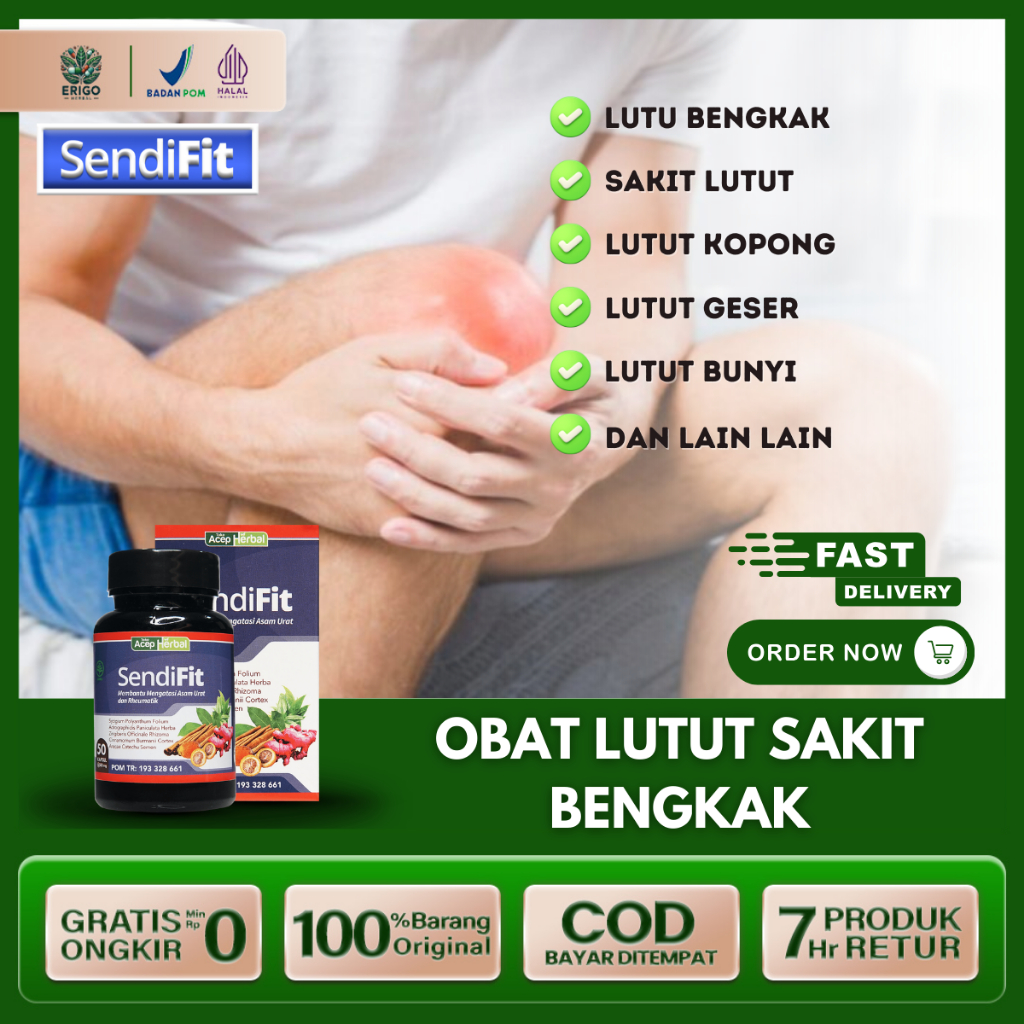 Obat Sakit Lutut Bengkak, Nyeri Saat Ditekuk, Lutut Geser, Lutut Kaku Sakit Saat Di Gerakan Sendifit