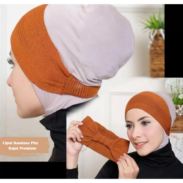 Ciput Rajut Premium Bandana Pita Couple Anak dan Dewasa - 4896
