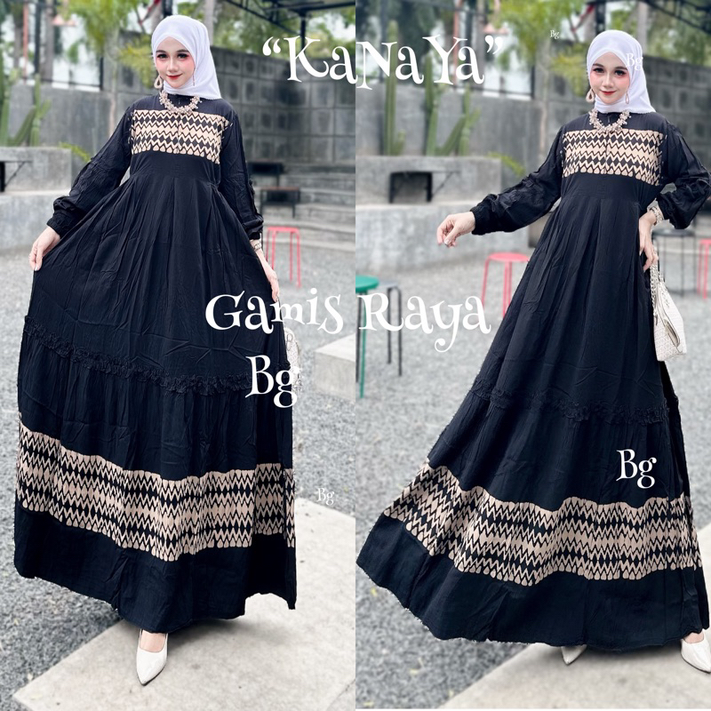 Gamis raya Kanaya twill bg collection