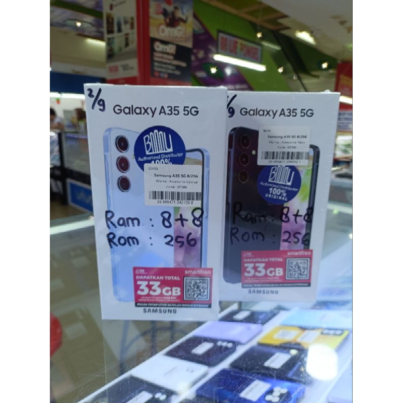 SAMSUNG A35 5G RAM 8/256GB BARU GARANSI RESMI