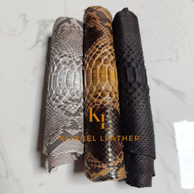 bahan kulit ular asli pyton cocok untuk kerajinan kulit